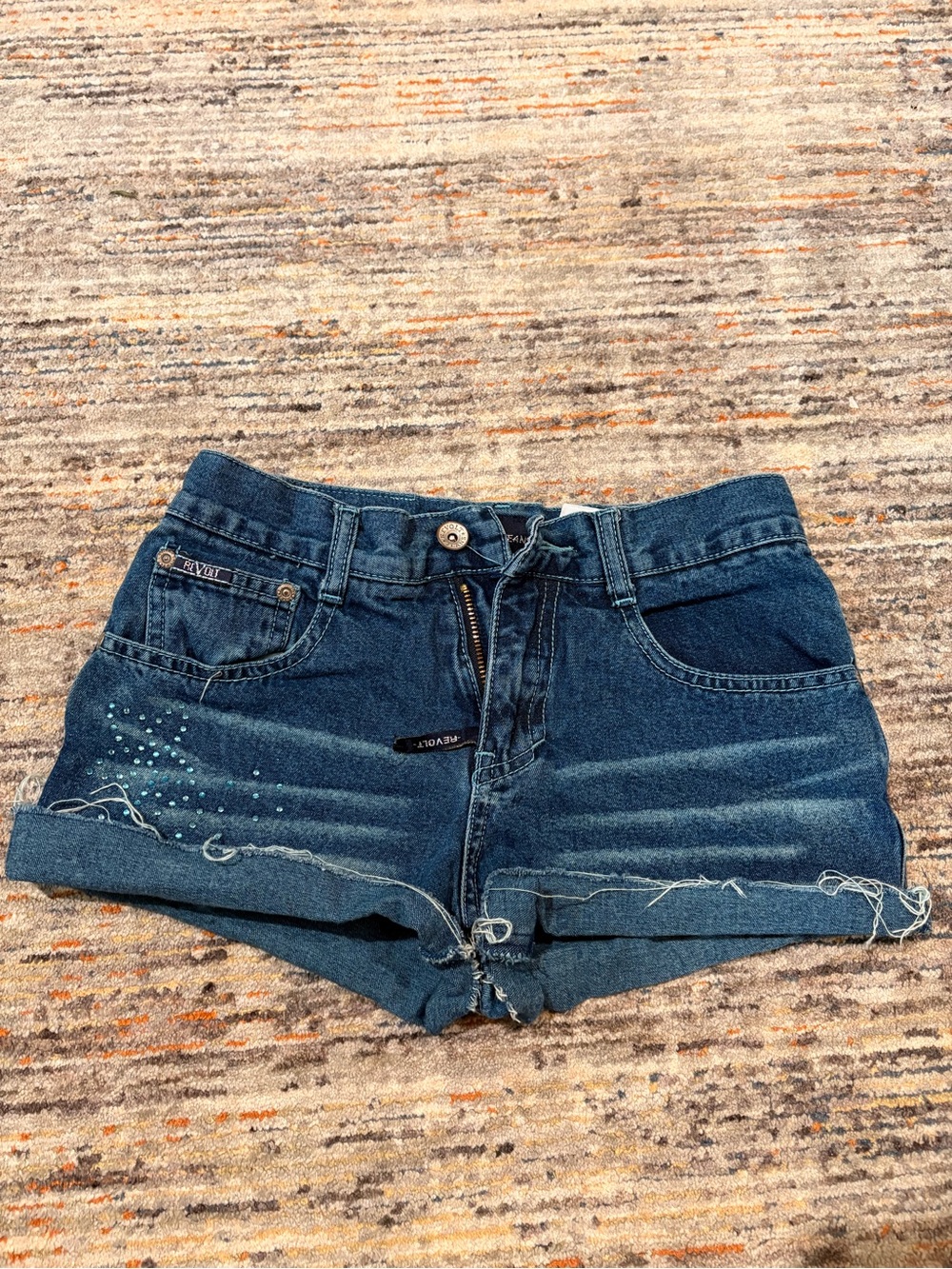 Blue Denim Women's Rolled Hem Shorts